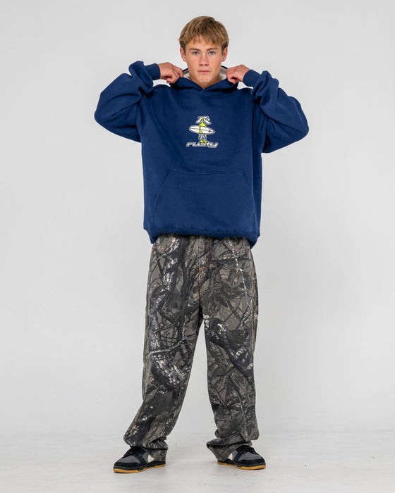 man-wearing-dr-dot-hooded-fleece-in-dark-blue