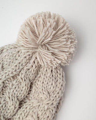 Womens Mermaid Beanie in Ecru Marle