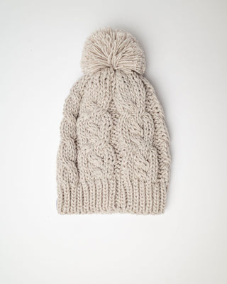 Womens Mermaid Beanie in Ecru Marle