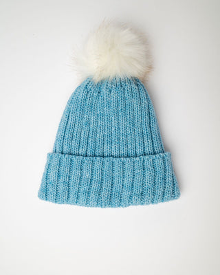 Womens Homeslice Beanie in Retro Blue