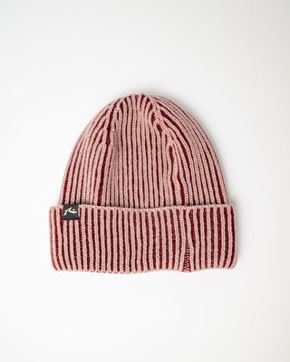 Womens Pixel Beanie in Burgundy