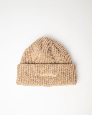 Womens Feelin Fuzzy Beanie in Taupe