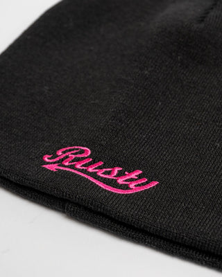 Womens Horny Devil Beanie in Black
