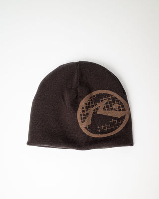 Mens Square Eye Reversible Beanie in Pinecone