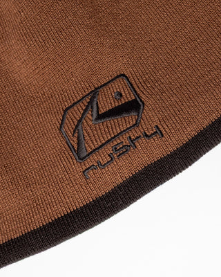 Mens Square Eye Reversible Beanie in Pinecone