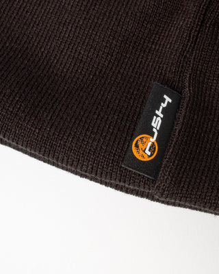 Mens Square Eye Reversible Beanie in Pinecone