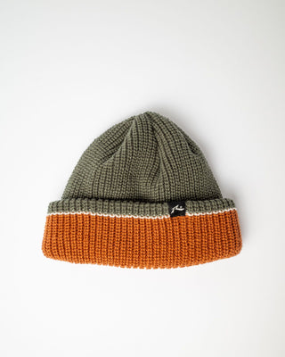 Mens Double Dip Thinsulate Beanie in Shadow Army