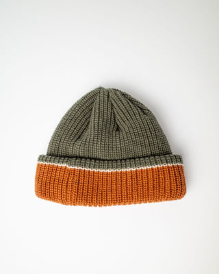Mens Double Dip Thinsulate Beanie in Shadow Army