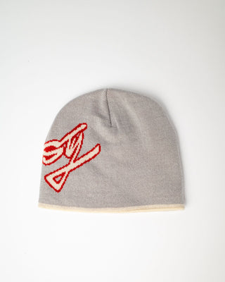 Mens Graf R Beanie in Stone Grey