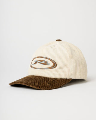 Mens Orbit Cord 6 Panel Cap in Pinecone