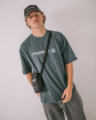 Mens Double Dip Dad Cap in Black