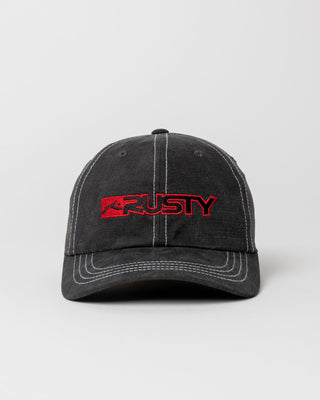 Mens Dead End Dad Cap in Washed Black