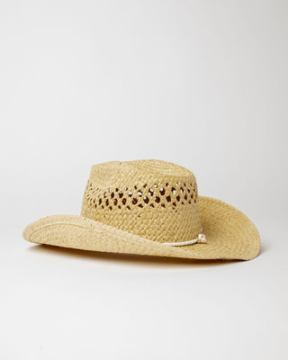 Womens Howdy Cowboy Straw Hat in Sand