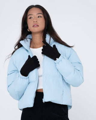 Womens Hold Up Gloves in Black