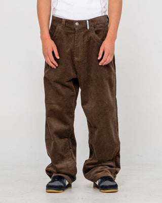 Man wearing Flip Daddy Cord Pant in Dark Choc
