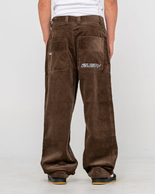 Man wearing Flip Daddy Cord Pant in Dark Choc