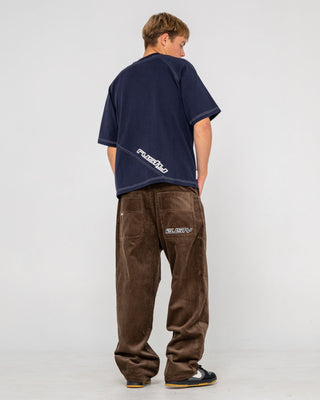 Man wearing Flip Daddy Cord Pant in Dark Choc