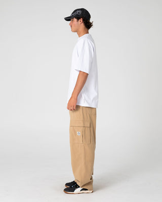 Man wearing Commando Cargo Pant in Light Khaki
