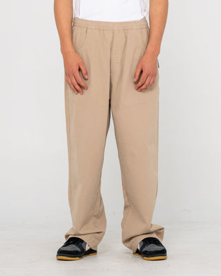 Man wearing Flip Daddy Elastic Pant in Abbey Stone