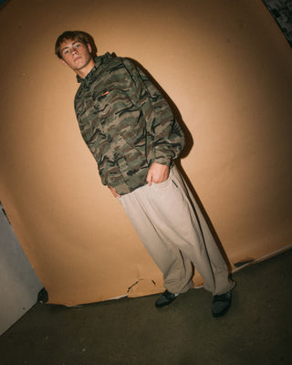 Man wearing Flip Daddy Elastic Pant in Abbey Stone