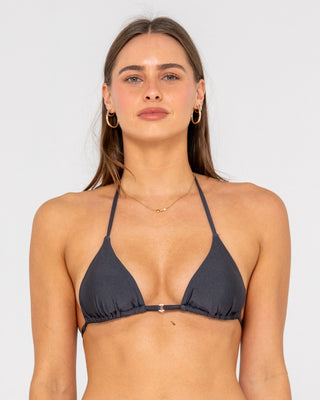 Woman wearing Shadow Multiway Ring Bikini Top in Carbon