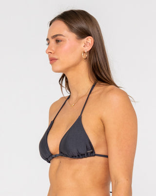 Woman wearing Shadow Multiway Ring Bikini Top in Carbon