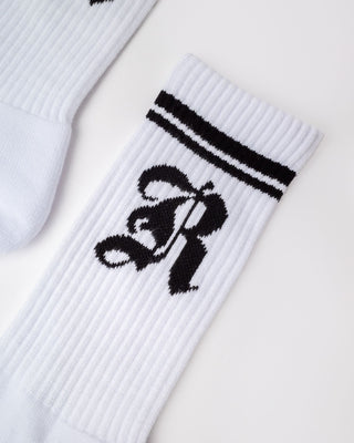 Womens All In Mid Calf Sock in White