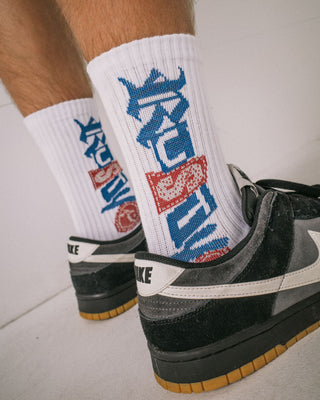 Mens Our Kind Mid Calf Sock in White