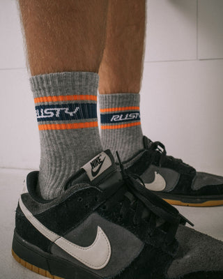 Mens Pit Crew Mid Calf 3-sock Pack in Multi