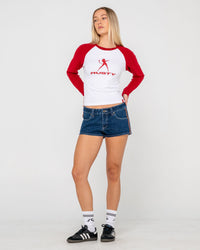 Devil Raglan Long Sleeve Tee