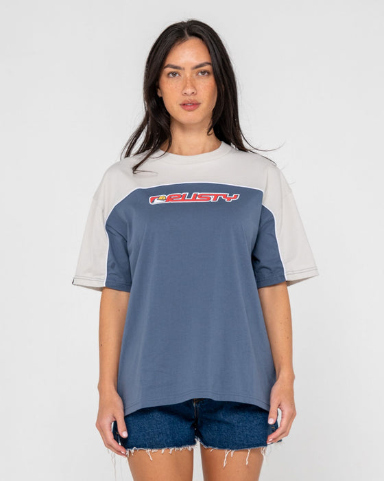 woman-wearing-archived-ops-oversize-short-sleeve-tee-in-china-blue
