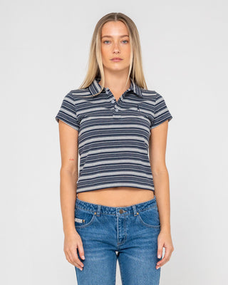 Woman wearing Nello Polo Mini Tee in Multi