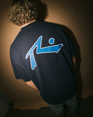 Man wearing Competition 2.0 Short Sleeve Tee in Navy Blue