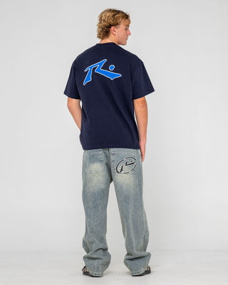 Man wearing Competition 2.0 Short Sleeve Tee in Navy Blue