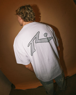 Man wearing Competition 2.0 Short Sleeve Tee in White