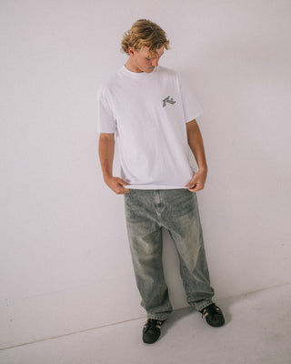 Man wearing Competition 2.0 Short Sleeve Tee in White