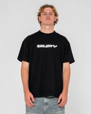 Man wearing Flip Daddy 2.0 Short Sleeve Tee in Black