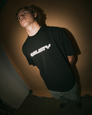 Man wearing Flip Daddy 2.0 Short Sleeve Tee in Black