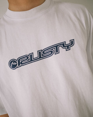 Man wearing Flip Daddy 2.0 Short Sleeve Tee in White