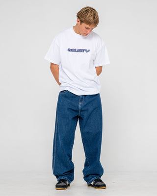 Man wearing Flip Daddy 2.0 Short Sleeve Tee in White