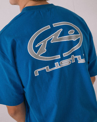 Man wearing Turbo Short Sleeve Tee in Royal Blue