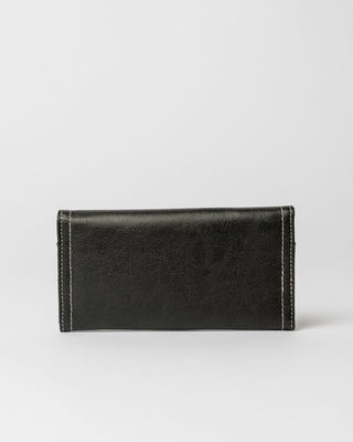 Womens Mallory Flap Wallet in Black