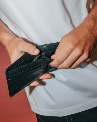 Mens High River 2 Leather Wallet in Black