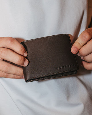 Mens High River 2 Leather Wallet in Coffee