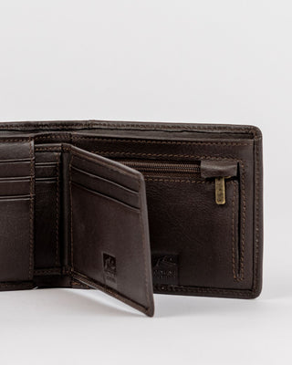 Mens High River 2 Leather Wallet in Coffee