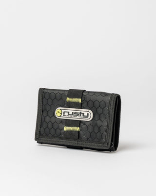 Mens Voltage Tri-fold Wallet in Black / Sulphur