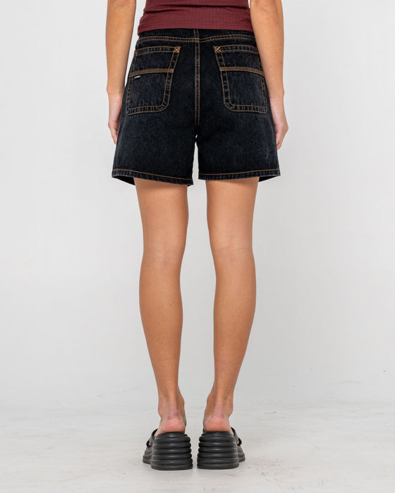 woman-wearing-cyprus-high-denim-short-in-black-out