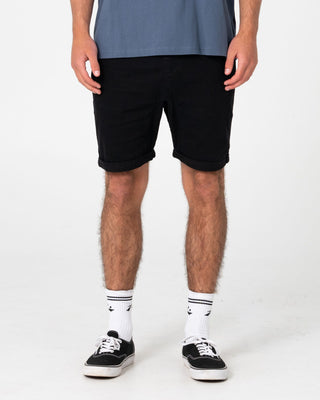 Man wearing Hooked On 18 Elastic Short in Black