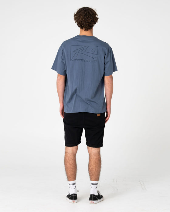 man-wearing-hooked-on-18-elastic-short-in-black