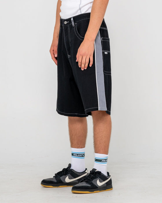 man-wearing-flip-daddy-taped-baggy-short-in-black